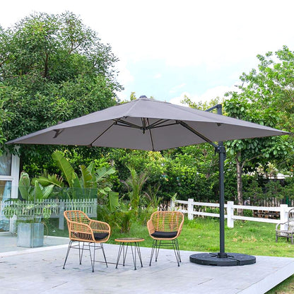3 x 3M Wide Garden Parasol Outdoor Hanging UV Resistant and Waterproof Umbrella for Patio - House Comfort