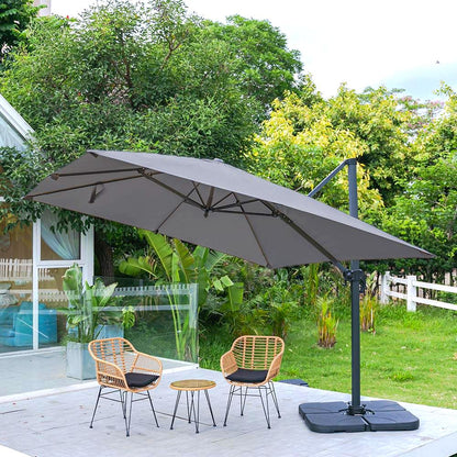 3 x 3M Wide Garden Parasol Outdoor Hanging UV Resistant and Waterproof Umbrella for Patio - House Comfort