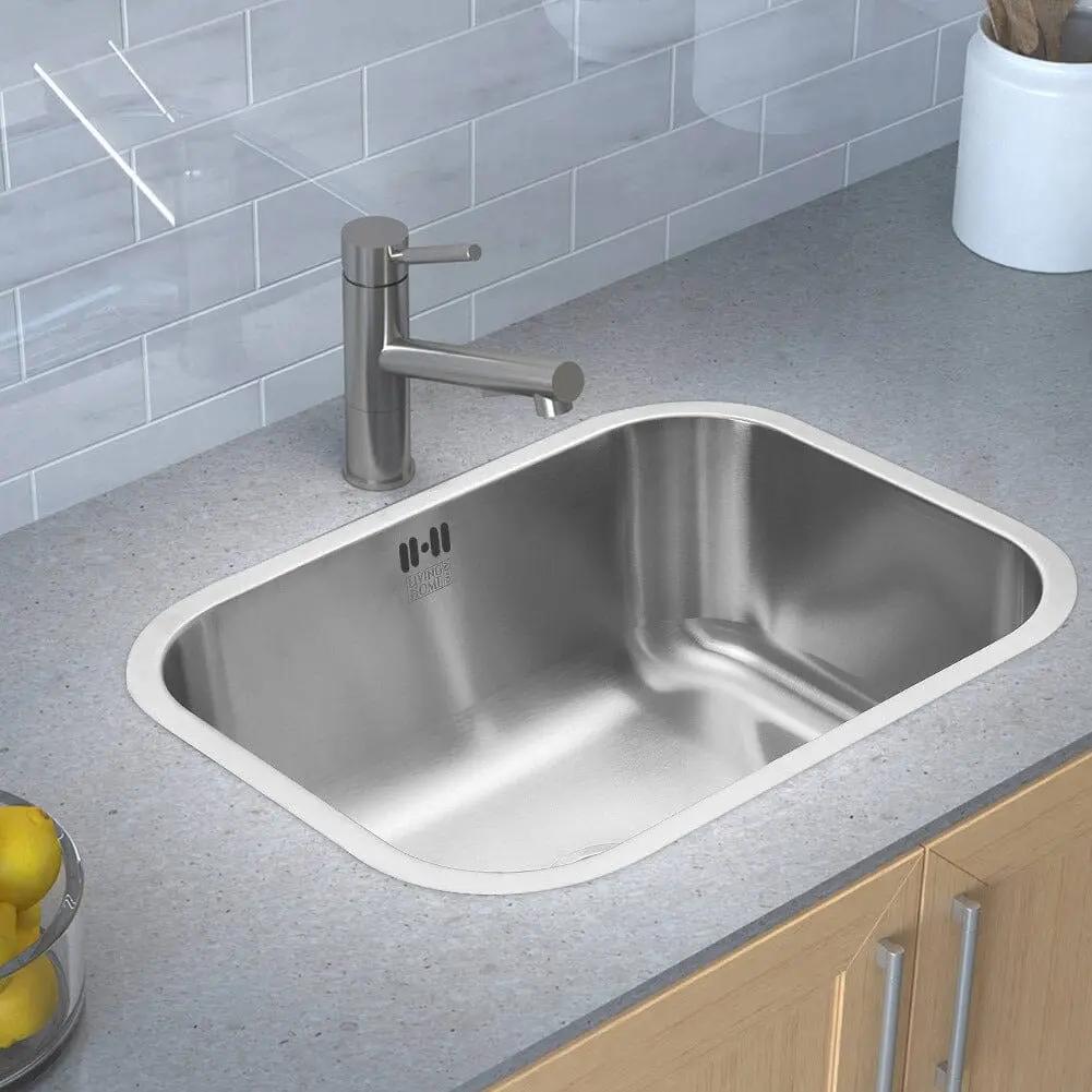 304 Stainless Steel Brushed Finish Square Stretch Sink - House Comfort
