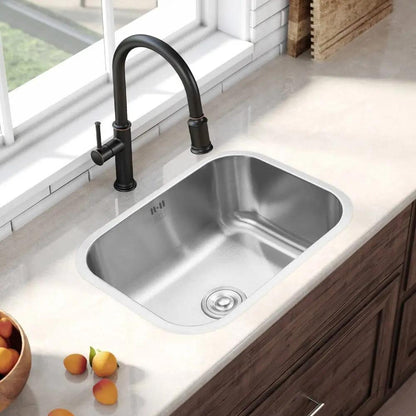 304 Stainless Steel Brushed Finish Square Stretch Sink - House Comfort