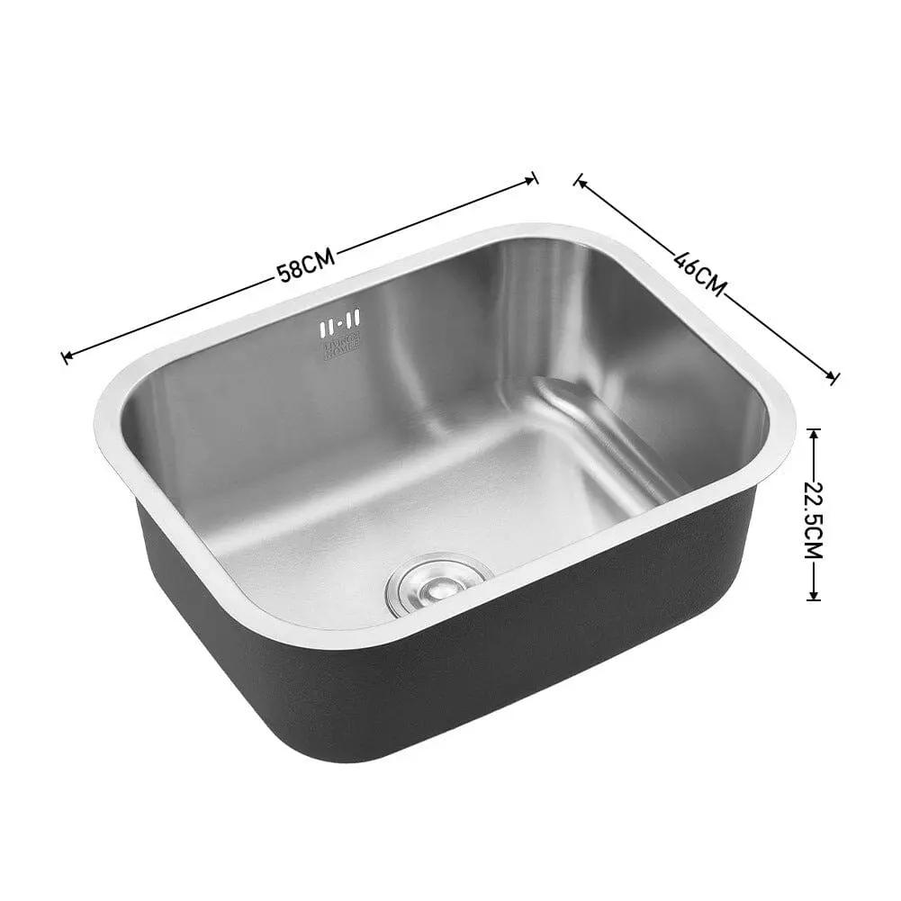 304 Stainless Steel Brushed Finish Square Stretch Sink - House Comfort