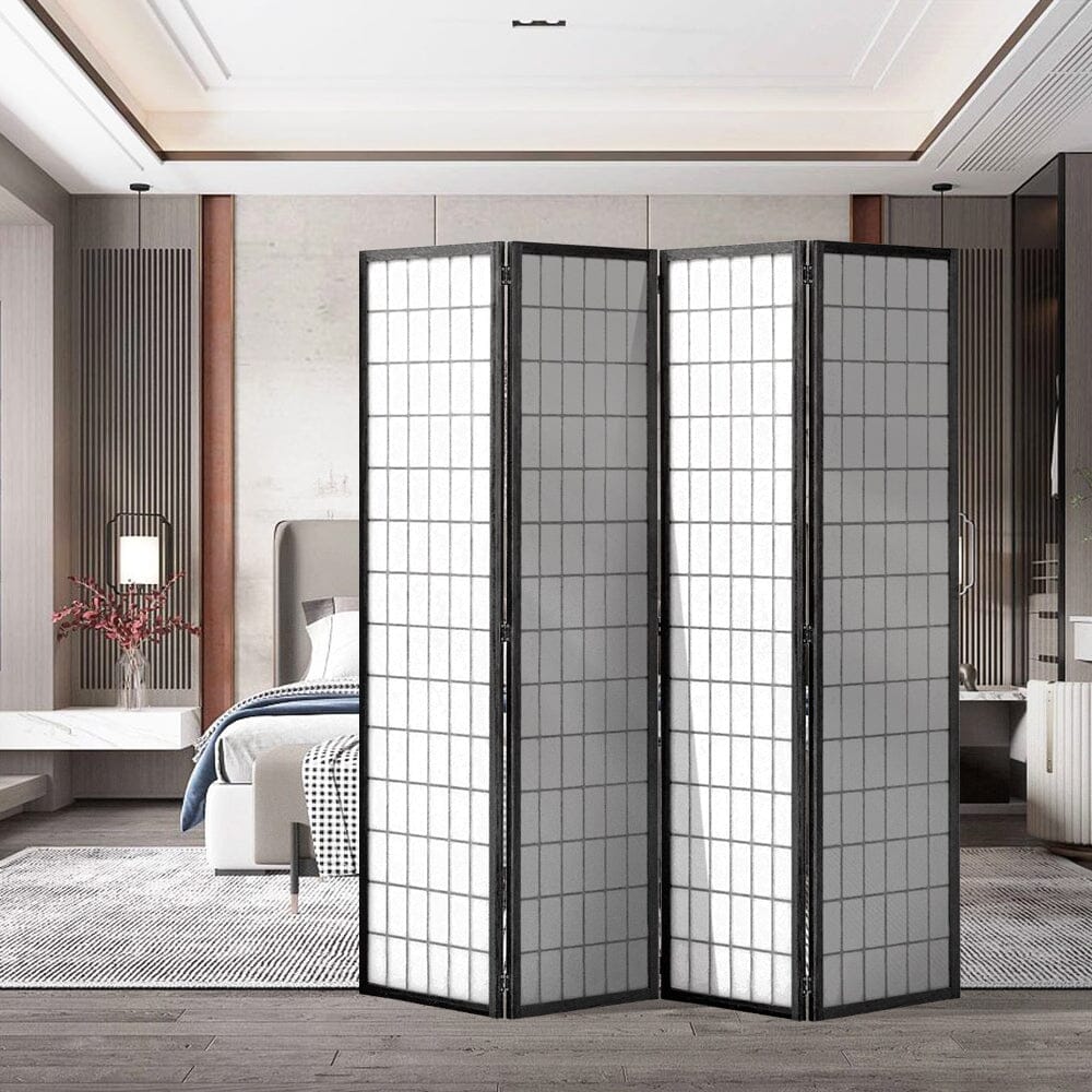 3/4 Panel Solid Wood Folding Room Divider Screen Stylish and Functional Partition - House Comfort