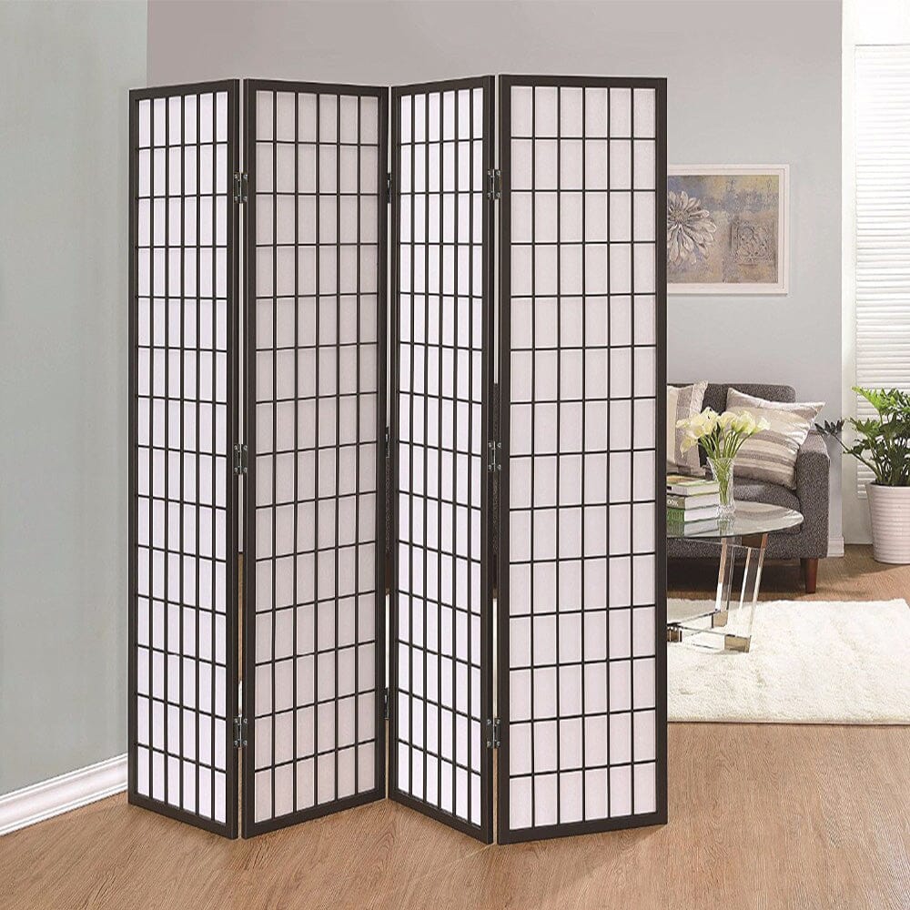 3/4 Panel Solid Wood Folding Room Divider Screen Stylish and Functional Partition - House Comfort
