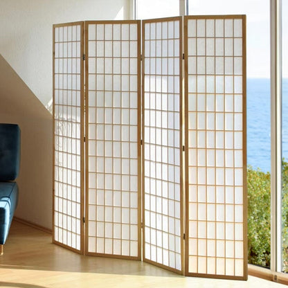3/4 Panel Solid Wood Folding Room Divider Screen Stylish and Functional Partition - House Comfort