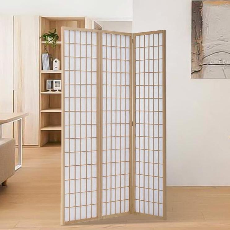 3/4 Panel Solid Wood Folding Room Divider Screen Stylish and Functional Partition - House Comfort