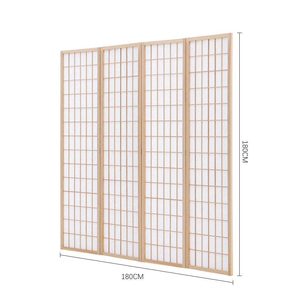 3/4 Panel Solid Wood Folding Room Divider Screen Stylish and Functional Partition - House Comfort