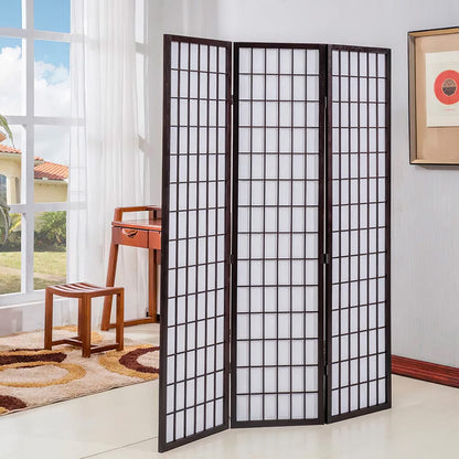 3/4 Panel Solid Wood Folding Room Divider Screen Stylish and Functional Partition - House Comfort