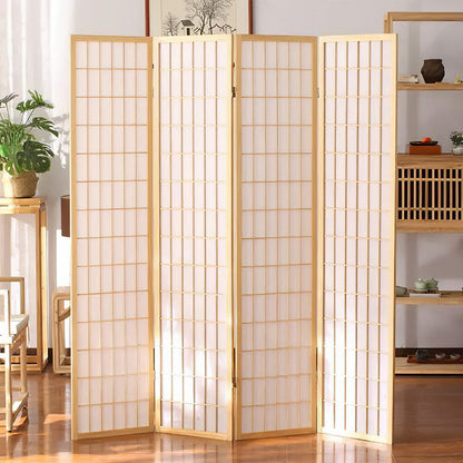 3/4 Panel Solid Wood Folding Room Divider Screen Stylish and Functional Partition - House Comfort