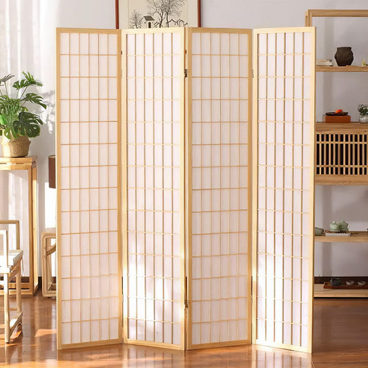 3/4 Panel Solid Wood Folding Room Divider Screen Stylish and Functional Partition - House Comfort