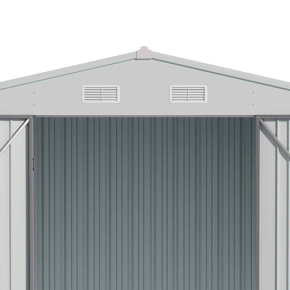 3×5 ft/ 4×6ft/ 6×8 ft/ 10×8ft/ 10×10ft/ 10×12ft Metal Outdoor Garden Storage Shed Motorcycle Sheds with Lockable - House Comfort