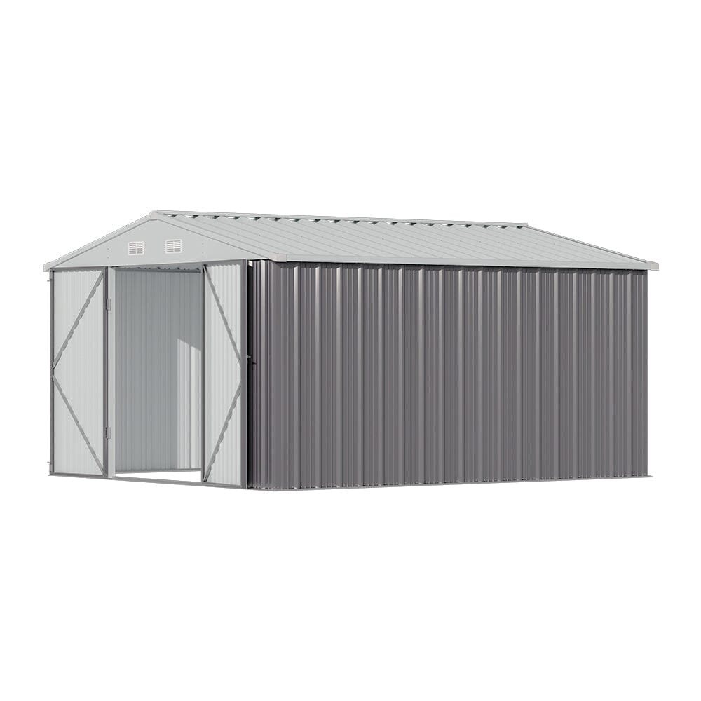 3×5 ft/ 4×6ft/ 6×8 ft/ 10×8ft/ 10×10ft/ 10×12ft Metal Outdoor Garden Storage Shed Motorcycle Sheds with Lockable - House Comfort