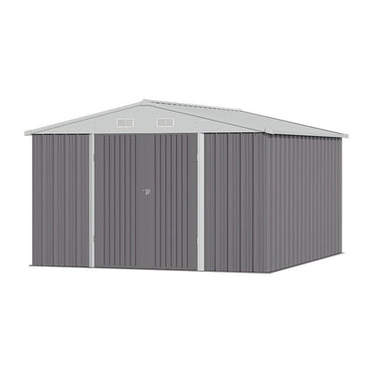 3×5 ft/ 4×6ft/ 6×8 ft/ 10×8ft/ 10×10ft/ 10×12ft Metal Outdoor Garden Storage Shed Motorcycle Sheds with Lockable - House Comfort