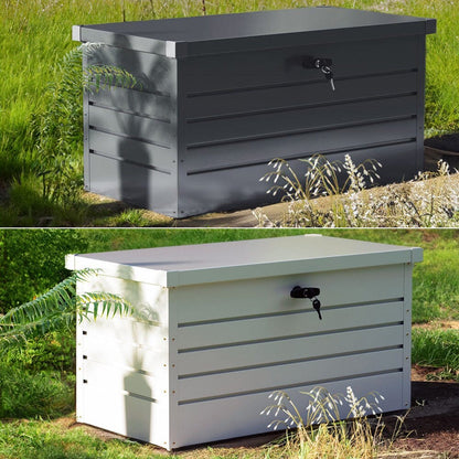 350L Steel Garden Steel Box Patio Waterproof Storage Box - House Comfort