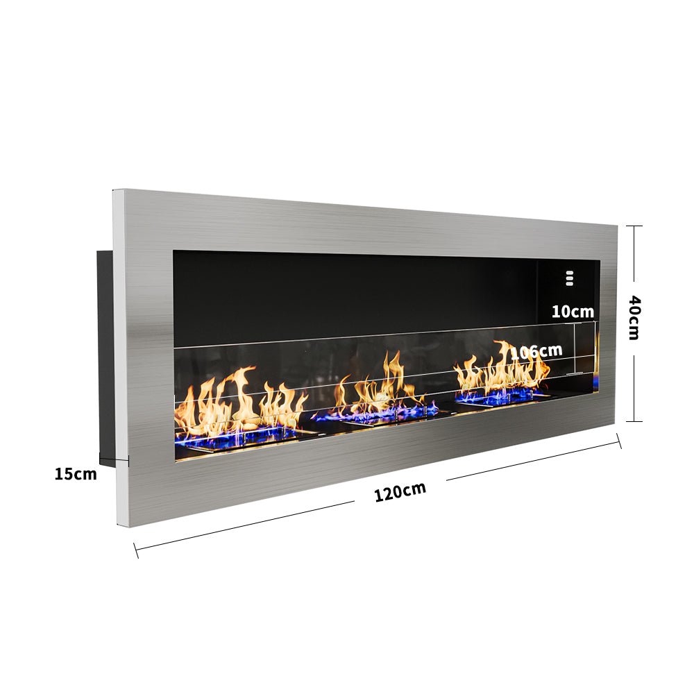35/47 Inch Bio Ethanol Fireplace Wall Mounted Fireplaces Easy Installation - House Comfort