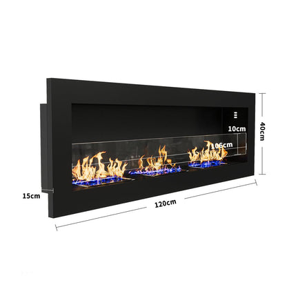 35/47 Inch Bio Ethanol Fireplace Wall Mounted Fireplaces Easy Installation - House Comfort
