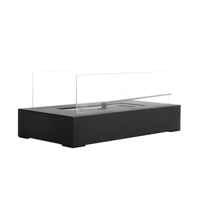 35cm L Table Fireplaces Bio Ethanol Fireplace Tabletop Metal Base Burner Fire - House Comfort