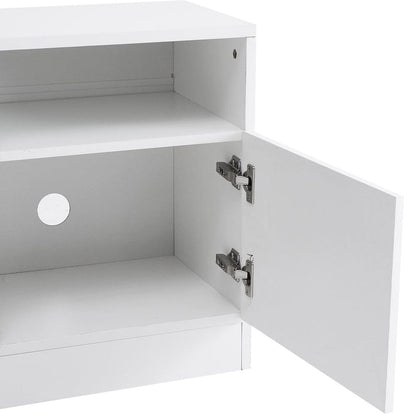 36 Inch Recessed Electric Fireplace TV Stand with Closed Storage - House Comfort