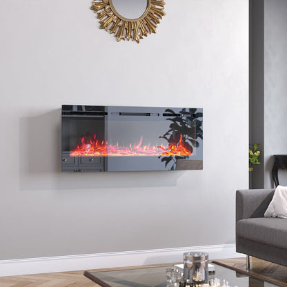 36/40/50/60 Inch 5120 BTU Wall Mounted Fireplace 12 Flame - House Comfort