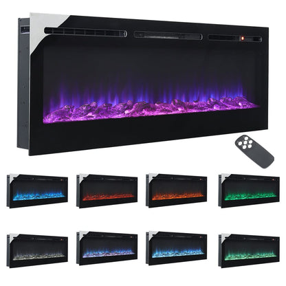36/40/50/60 Inch 5120 BTU Wall Mounted Fireplace 12 Flame - House Comfort