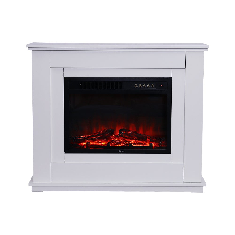 39/48 Inch W Electric Fireplace Suite 1800W with Ambient Light 1/7 LED Colours - House Comfort