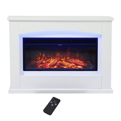 39/48 Inch W Electric Fireplace Suite 1800W with Ambient Light 1/7 LED Colours - House Comfort