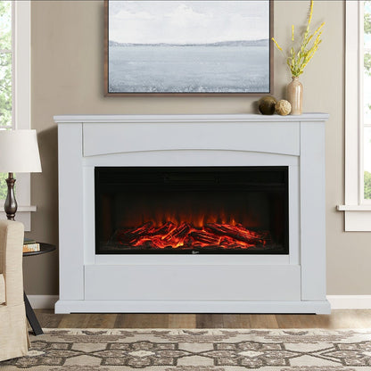 39/48 Inch W Electric Fireplace Suite 1800W with Ambient Light 1/7 LED Colours - House Comfort