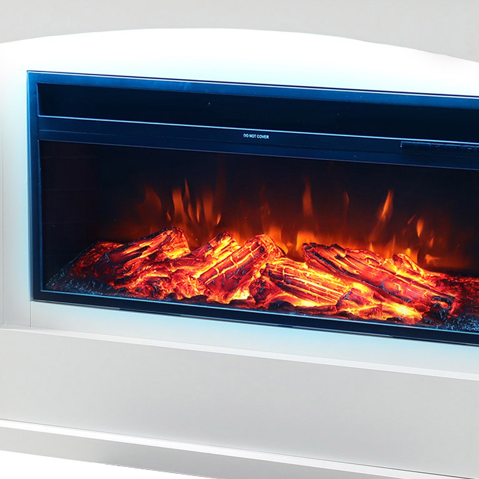 39/48 Inch W Electric Fireplace Suite 1800W with Ambient Light 1/7 LED Colours - House Comfort