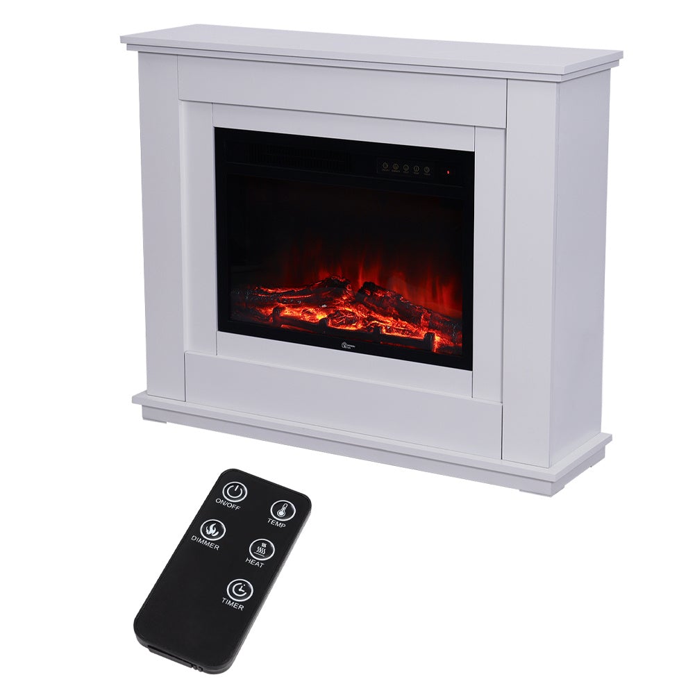 39/48 Inch W Electric Fireplace Suite 1800W with Ambient Light 1/7 LED Colours - House Comfort