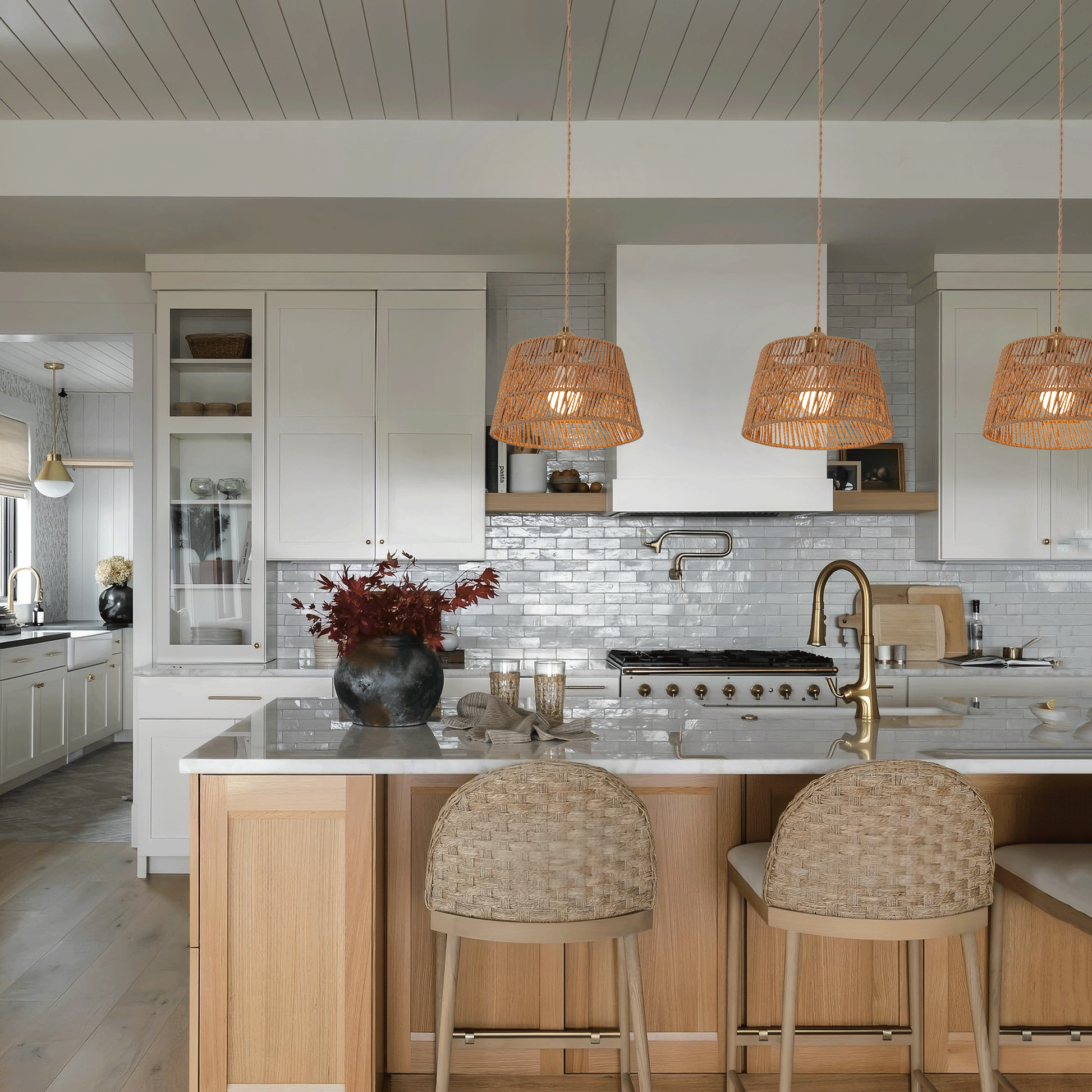 Lightsin Handcrafted Warm Rustic Paper Rope Pendant Light Velora Boutique