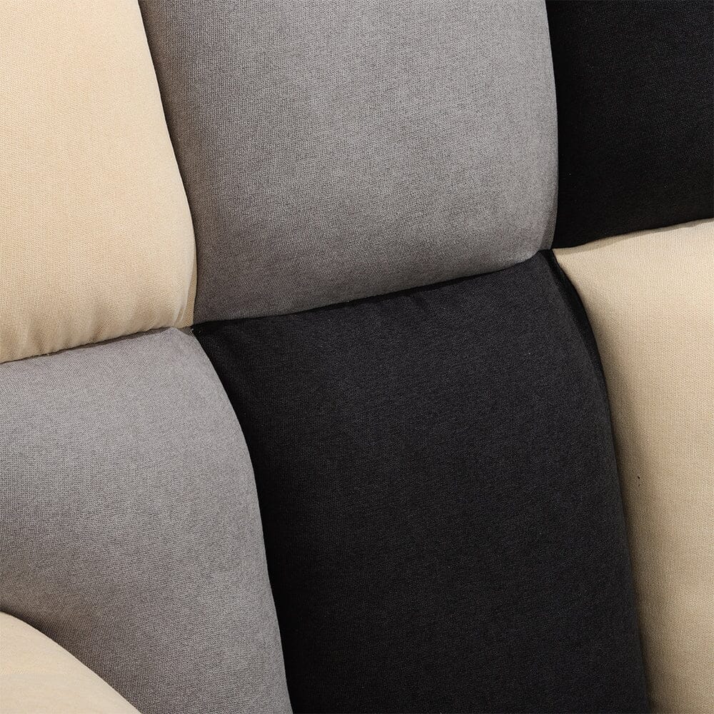 3ft Height Tufted Linen Upholstered Rocking Chair - House Comfort