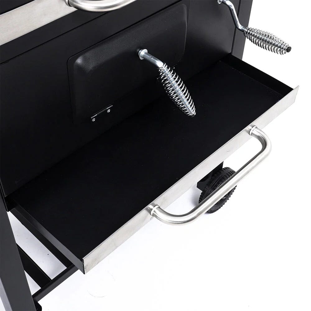 3ft Outdoor Carbon Steel BBQ Cooker BBQ Grill Side Shelves - House Comfort