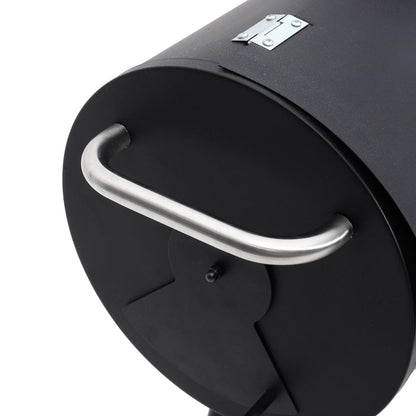 3ft Outdoor Charcoal BBQ Grill with Offset 2 - in - 1 Smoker and Wheels - House Comfort