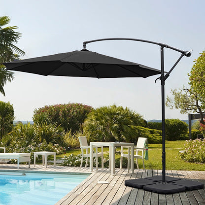 3M Sun Parasol Black Hanging Banana Umbrella - House Comfort