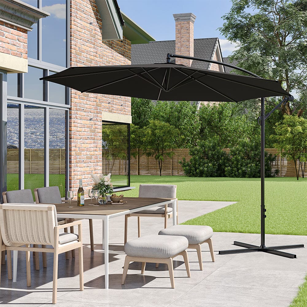 3M Sun Parasol Black Hanging Banana Umbrella - House Comfort