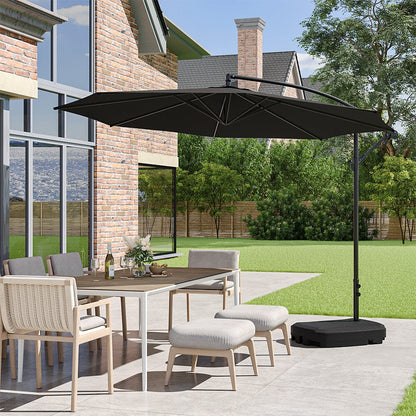 3M Sun Parasol Black Hanging Banana Umbrella - House Comfort