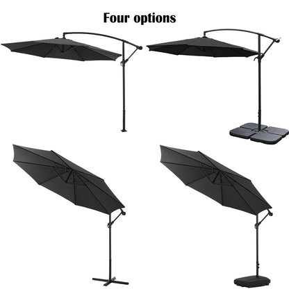 3M Sun Parasol Black Hanging Banana Umbrella - House Comfort