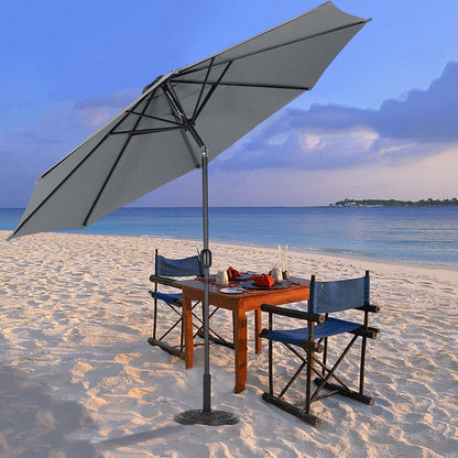 3M Sunshade Parasol Backyard Garden Tilt Umbrella with Crank - House Comfort