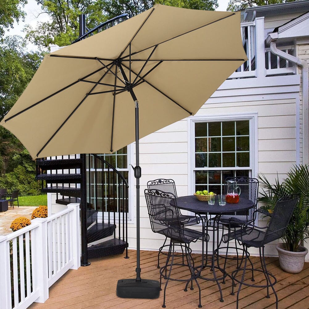 3M Sunshade Parasol Backyard Garden Tilt Umbrella with Crank - House Comfort