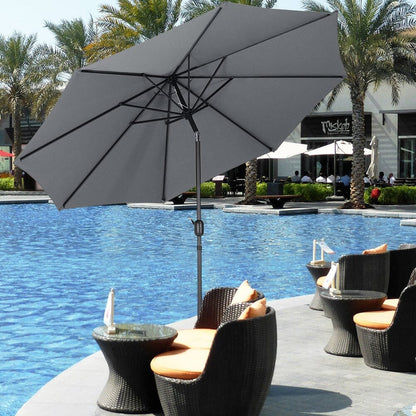 3M Sunshade Parasol Backyard Garden Tilt Umbrella with Crank - House Comfort