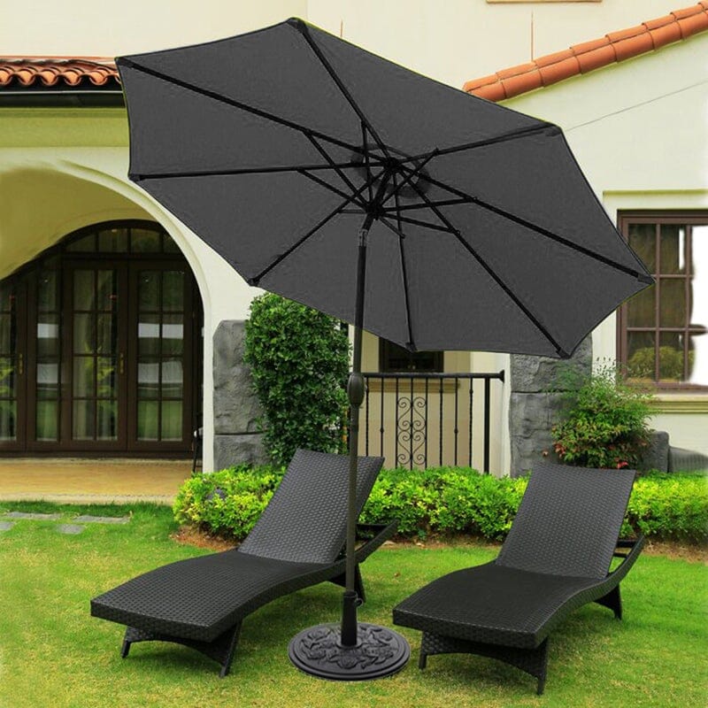 3M Sunshade Parasol Backyard Garden Tilt Umbrella with Crank - House Comfort