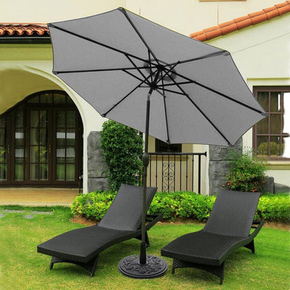 3M Sunshade Parasol Backyard Garden Tilt Umbrella with Crank - House Comfort
