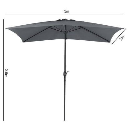 3M Sunshade Parasol Umbrella Easy Tilt for Outdoor Market Table - House Comfort