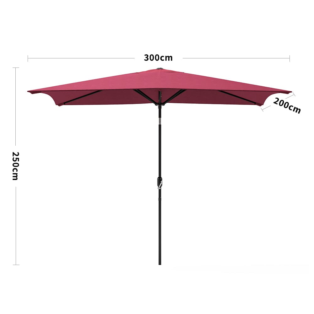 3M Sunshade Parasol Umbrella Easy Tilt for Outdoor Market Table - House Comfort