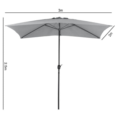 3M Sunshade Parasol Umbrella Easy Tilt for Outdoor Market Table - House Comfort