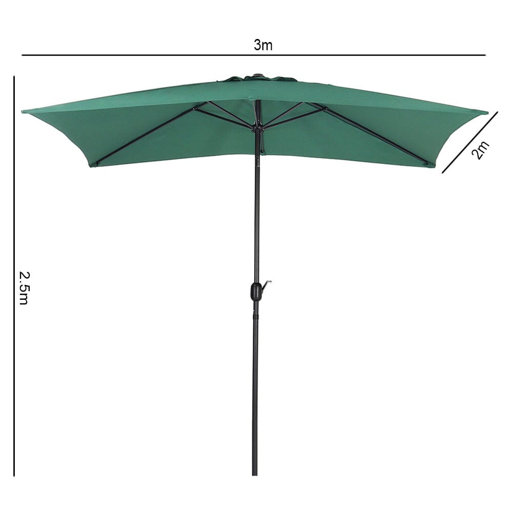 3M Sunshade Parasol Umbrella Easy Tilt for Outdoor Market Table - House Comfort