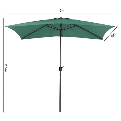 3M Sunshade Parasol Umbrella Easy Tilt for Outdoor Market Table - House Comfort