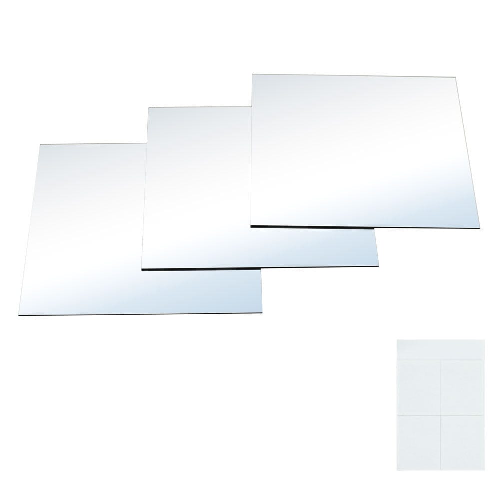 3pcs Acrylic Adhesive Wall Mirror Tiles - House Comfort