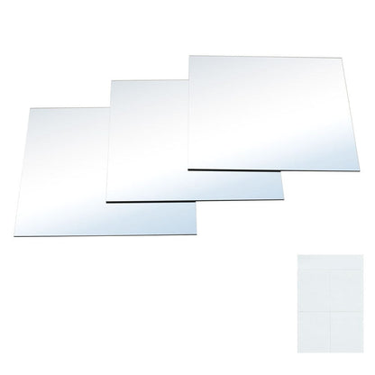3pcs Acrylic Adhesive Wall Mirror Tiles - House Comfort