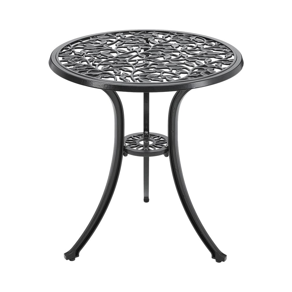 3pcs Black Cast Aluminum Bistro Table and Chairs Set - House Comfort