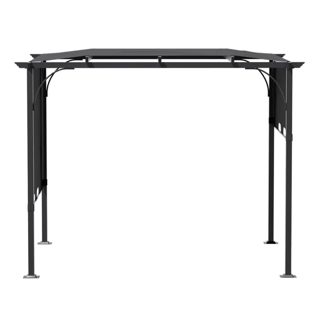 3x3x2.3m/3x4x2.3m Dark Grey Pergola Style Shade Canopy with Adjustable Roof - House Comfort